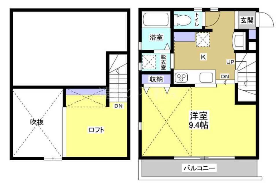 一味違うロフトLIFEの間取り図