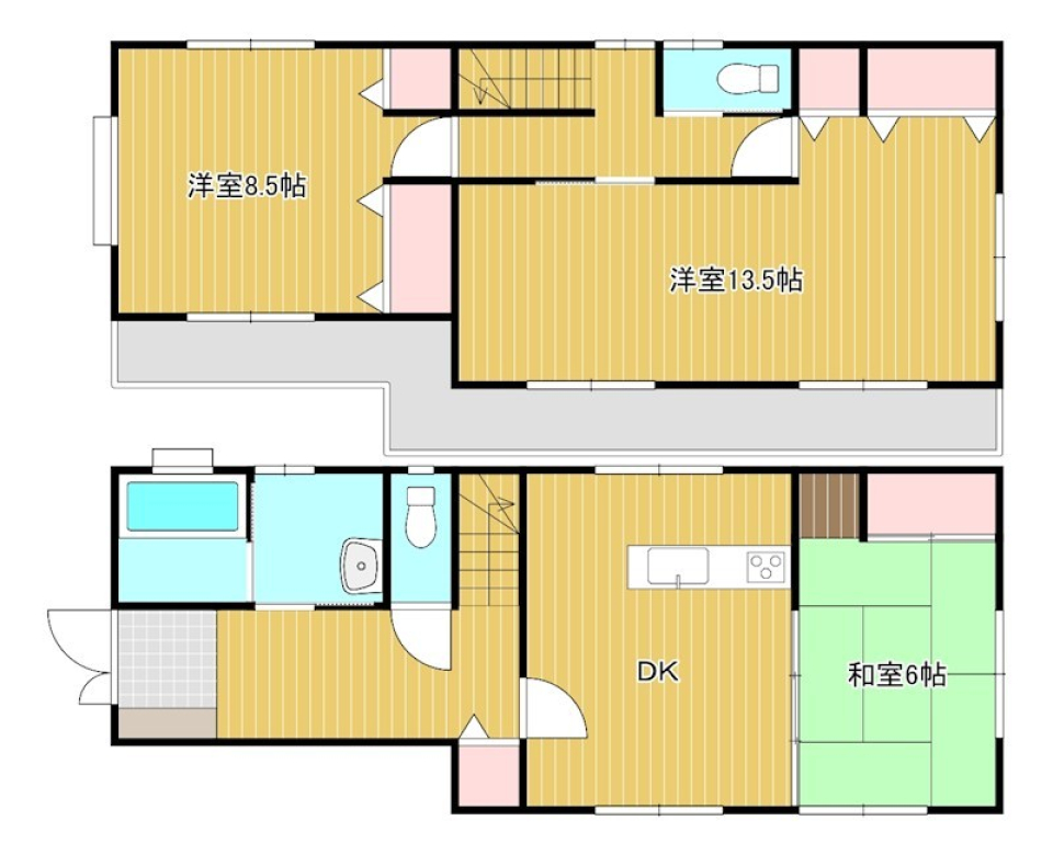 海辺の温もりハウス［ペット可］の間取り図