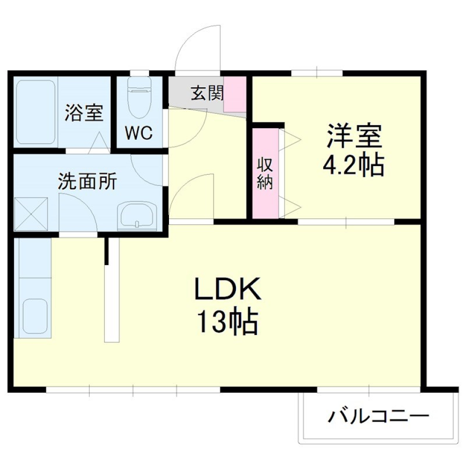 キャラメルこるく［ペット可］の間取り図