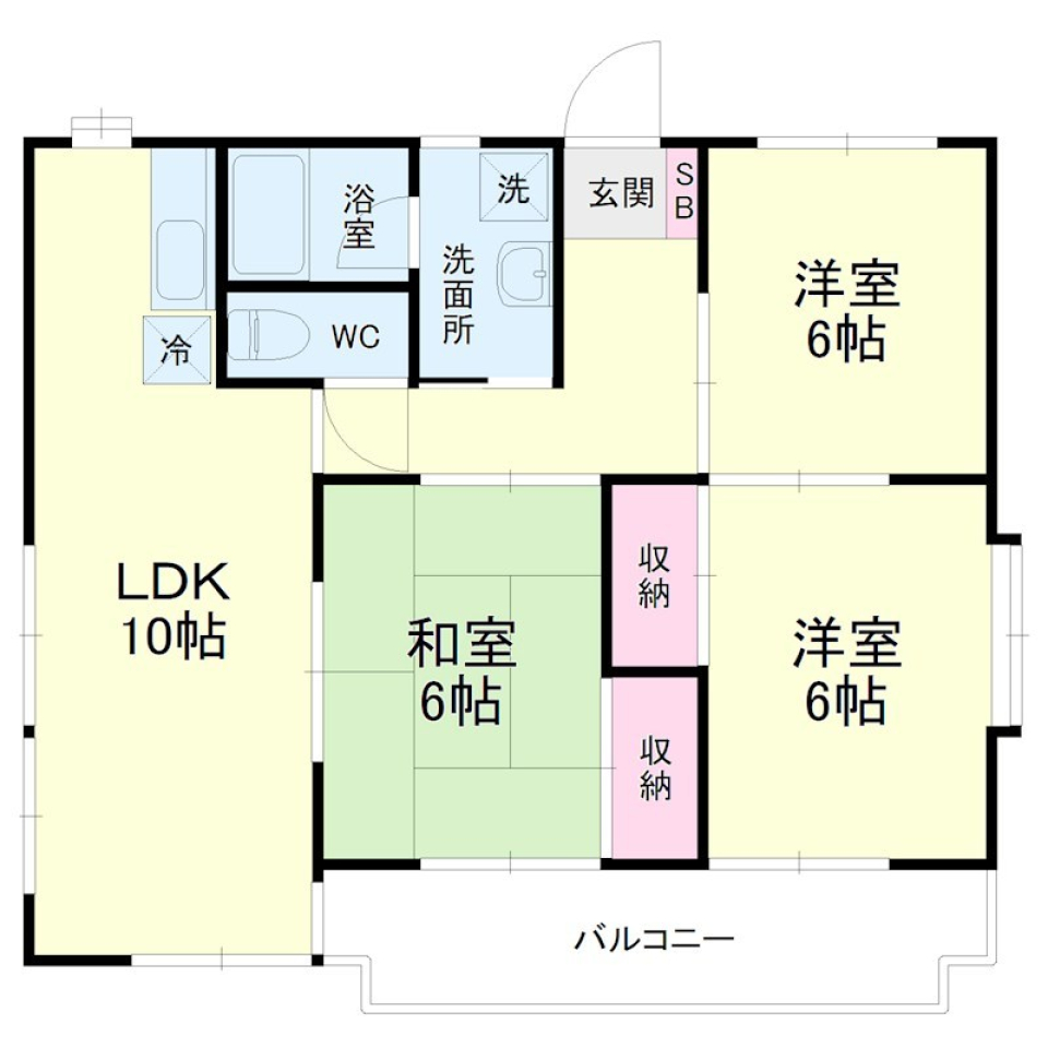 純白に和を少々の間取り図