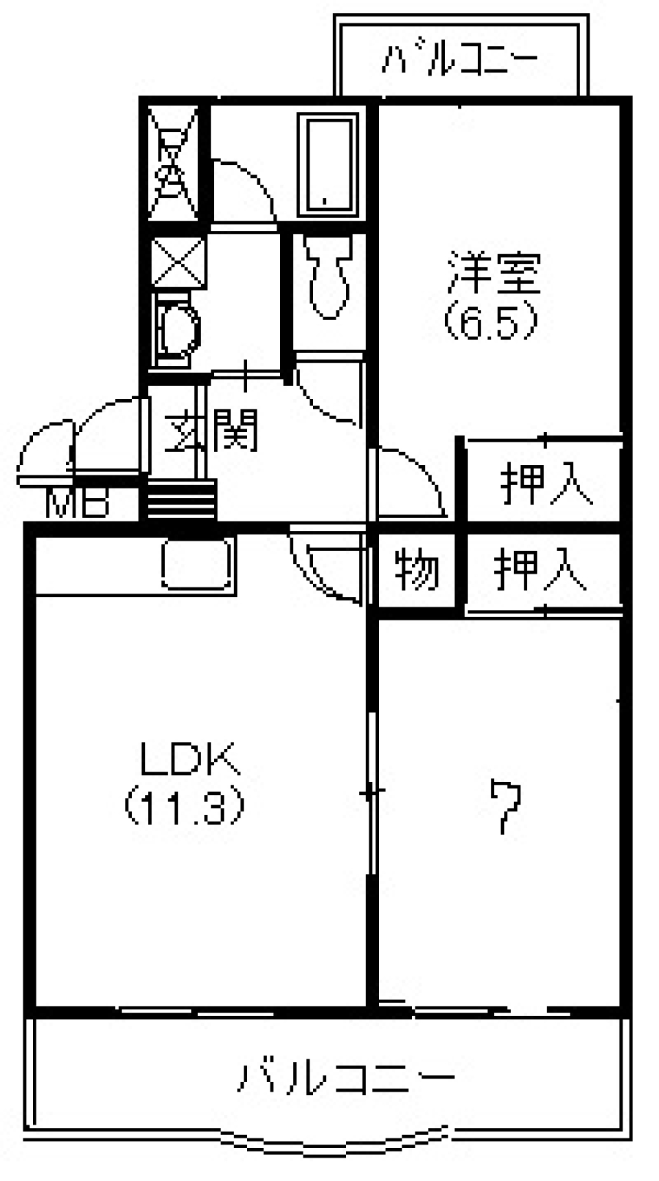 甘さを抑えた大人Roomの間取り図