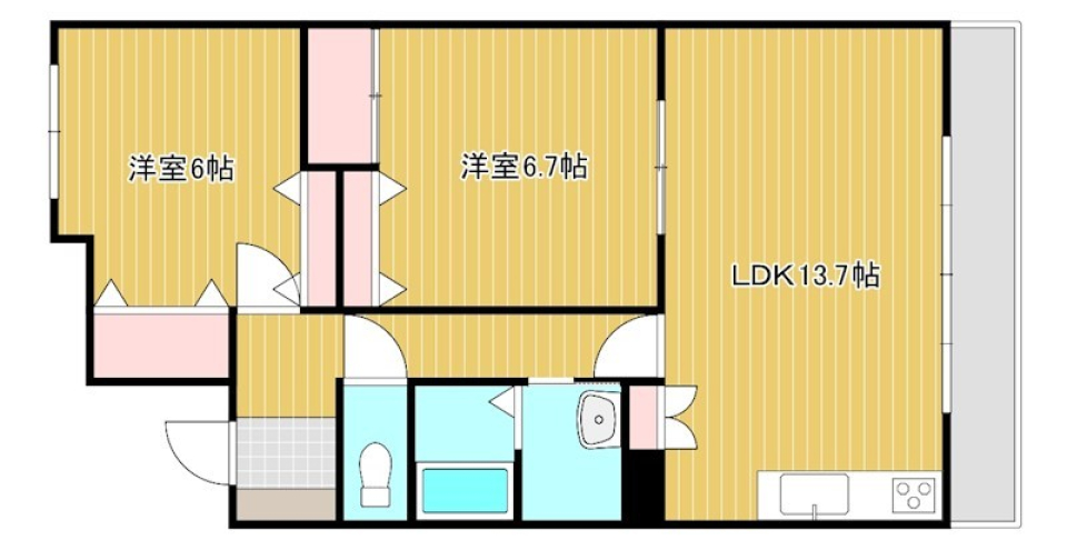 男前モダンなワイドビュー！の間取り図