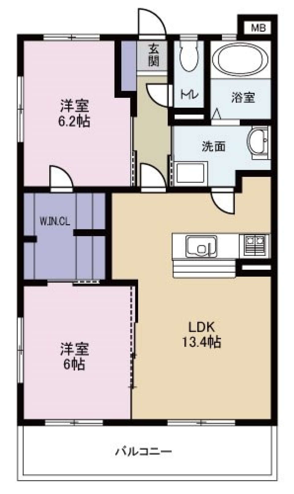 陽だまりに溶ける午後［ペット可］の間取り図