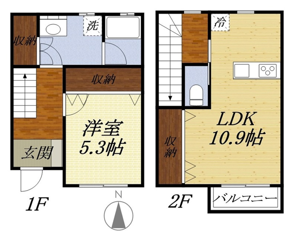 専有50㎡超のデザイナーズハウス！の間取り図