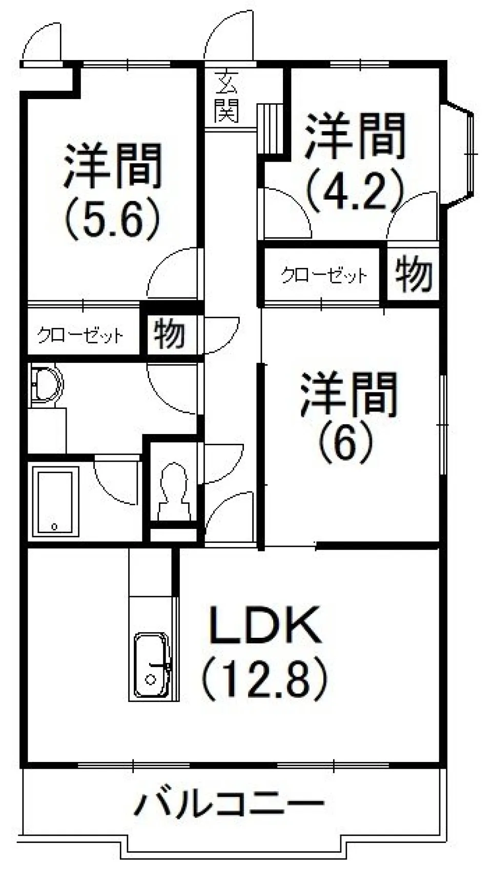 レッドインパクト！[ペット可]の間取り図