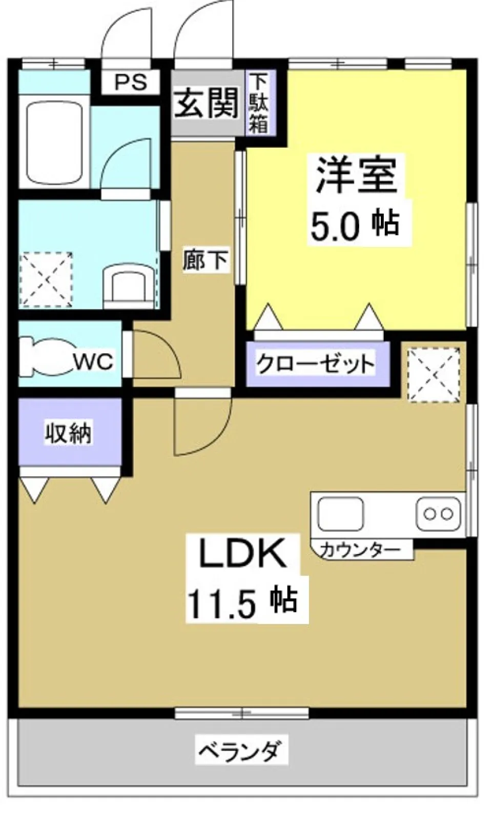 磐田のナチュラルROOMの間取り図