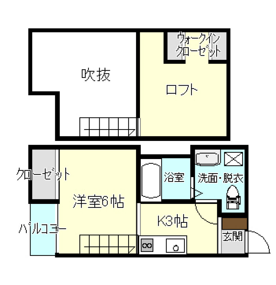 ディテールにまで手が加えられた、これぞデザイナーズ。の間取り図