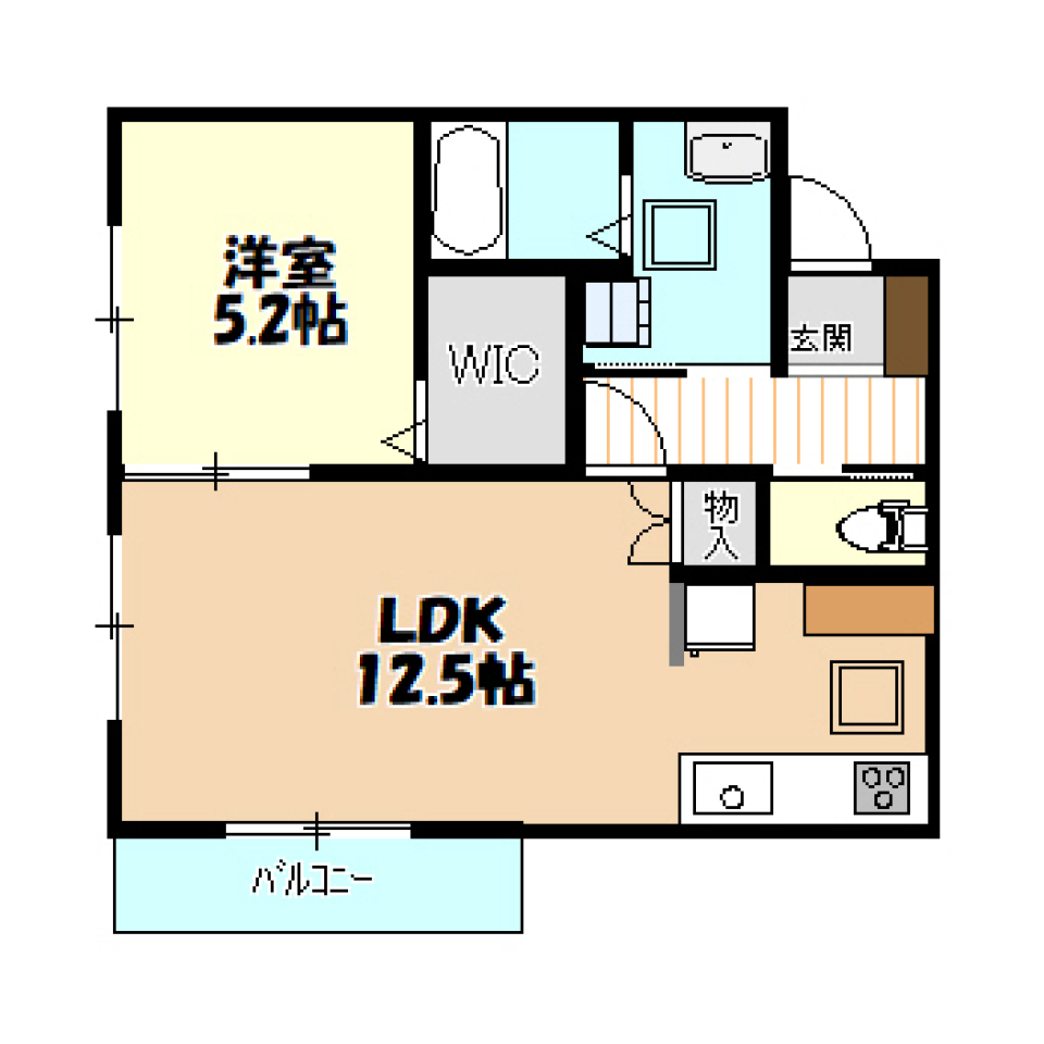 ハイサイドライトから注ぐほんわかタイム。の間取り図